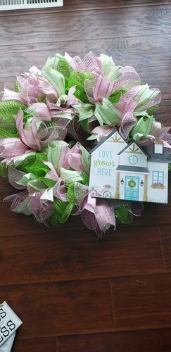 Customer photo review of 11.25"L X 9.75"H Love Grows Here House Grey/Black/Tan/Robin Egg AP7088