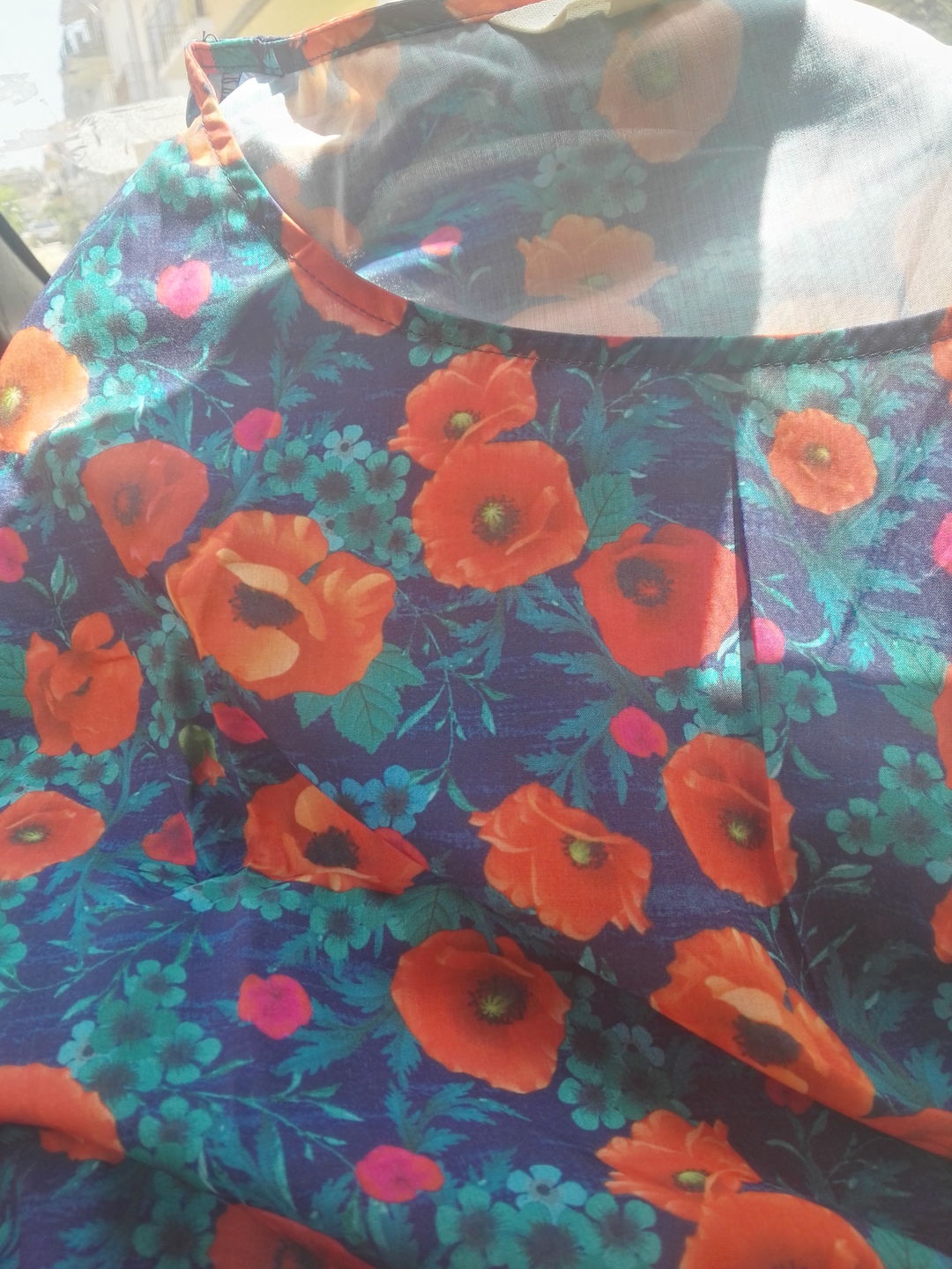 Customer photo review of Plus Size - Print Cotton Linen Loose A-Line Dress