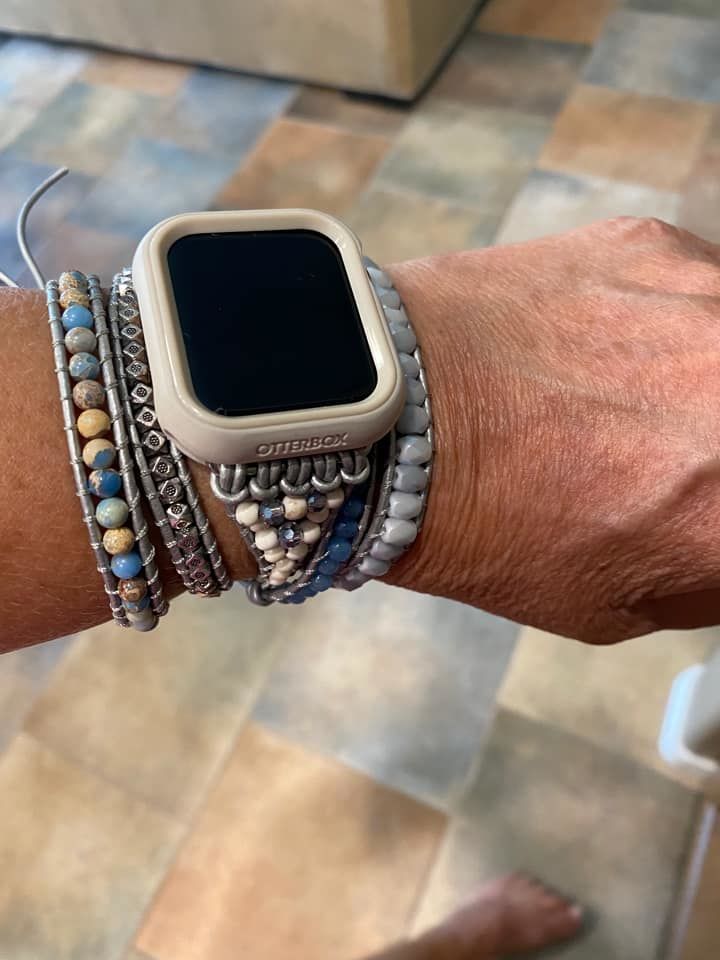 Customer photo review of Healing Topaz Apple Watch Strap