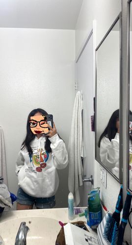 Customer photo review of I Myself Am Made Entirely Of Flaws -- Hoodie