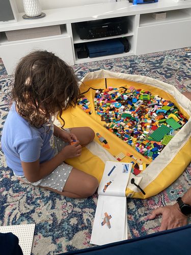 Customer photo review of Large Toy Storage Bag - Banana Yellow