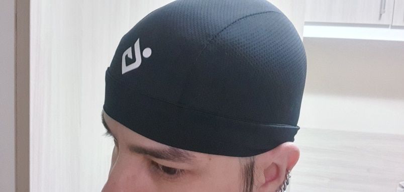 Customer photo review of Cooling Helmet Liner Skull Cap