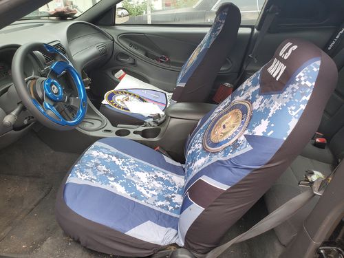 Customer photo review of United States Navy Luxury Car Seat Covers Custom