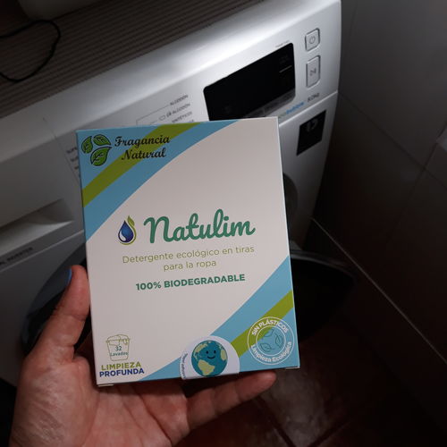 Customer photo review of Eco-Tiras de Detergente 40 lavados Natulim