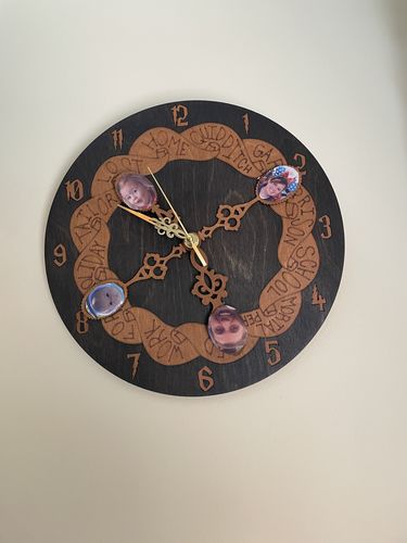 Customer photo review of WEASLEY WALL CLOCK WITH SPOONS
