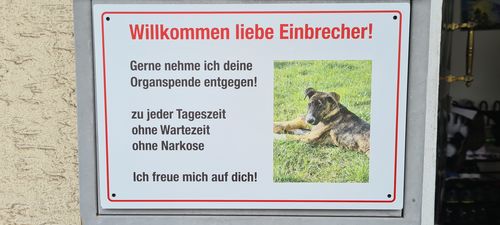 Customer photo review of Personalisierbares -Foto- Schild "Einbrecher"
