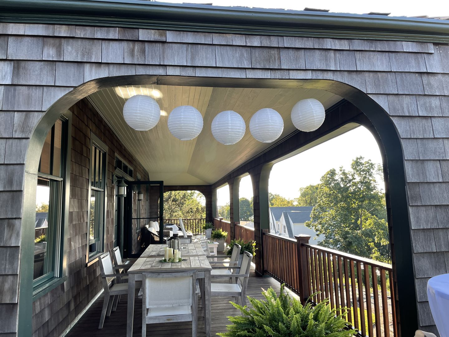Customer photo review of MoonBright Warm White Paper Lantern 10pc Party Pack with Remote Controlled LED Lights Included