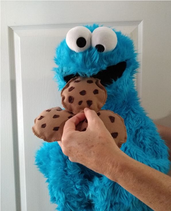 Customer photo review of Cookie Monster Marionnette Sesame Street