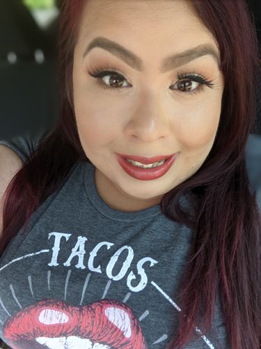 Customer photo review of Tacos Before Vatos OG Chingona Ladies T-Shirt