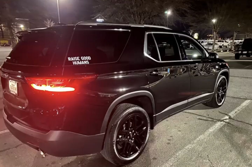 Customer photo review of "RAISE GOOD HUMANS®" Decal