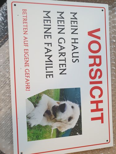 Customer photo review of Personalisierbares -Foto- Schild "Meins"