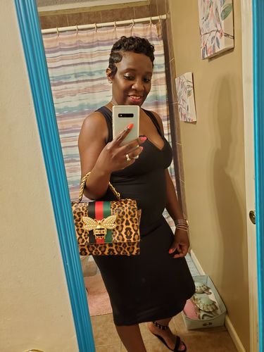 Customer photo review of Luxe Midi Dress (Black)