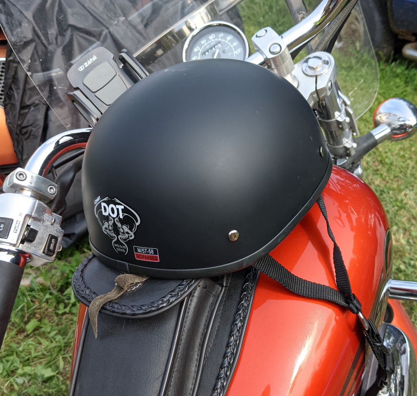 Customer photo review of Smallest Beanie Half Helmet