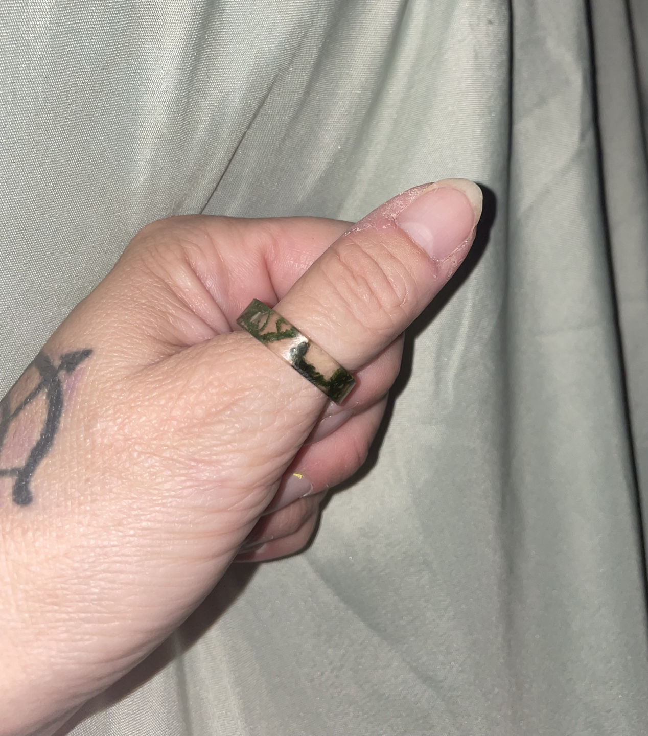 Customer photo review of Forest Soul Resin Ring