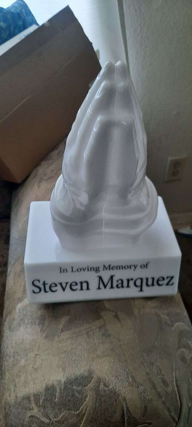 Customer photo review of Eternal Light Praying Hands
