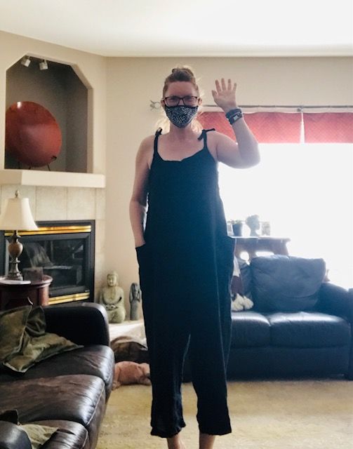 Customer photo review of Lighter Days Linen Jumpsuit (Black)