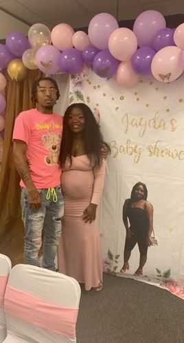 Customer photo review of Custom Fabric Backdrop for Birthday&Baby Shower&Wedding& Any Event Decorations
