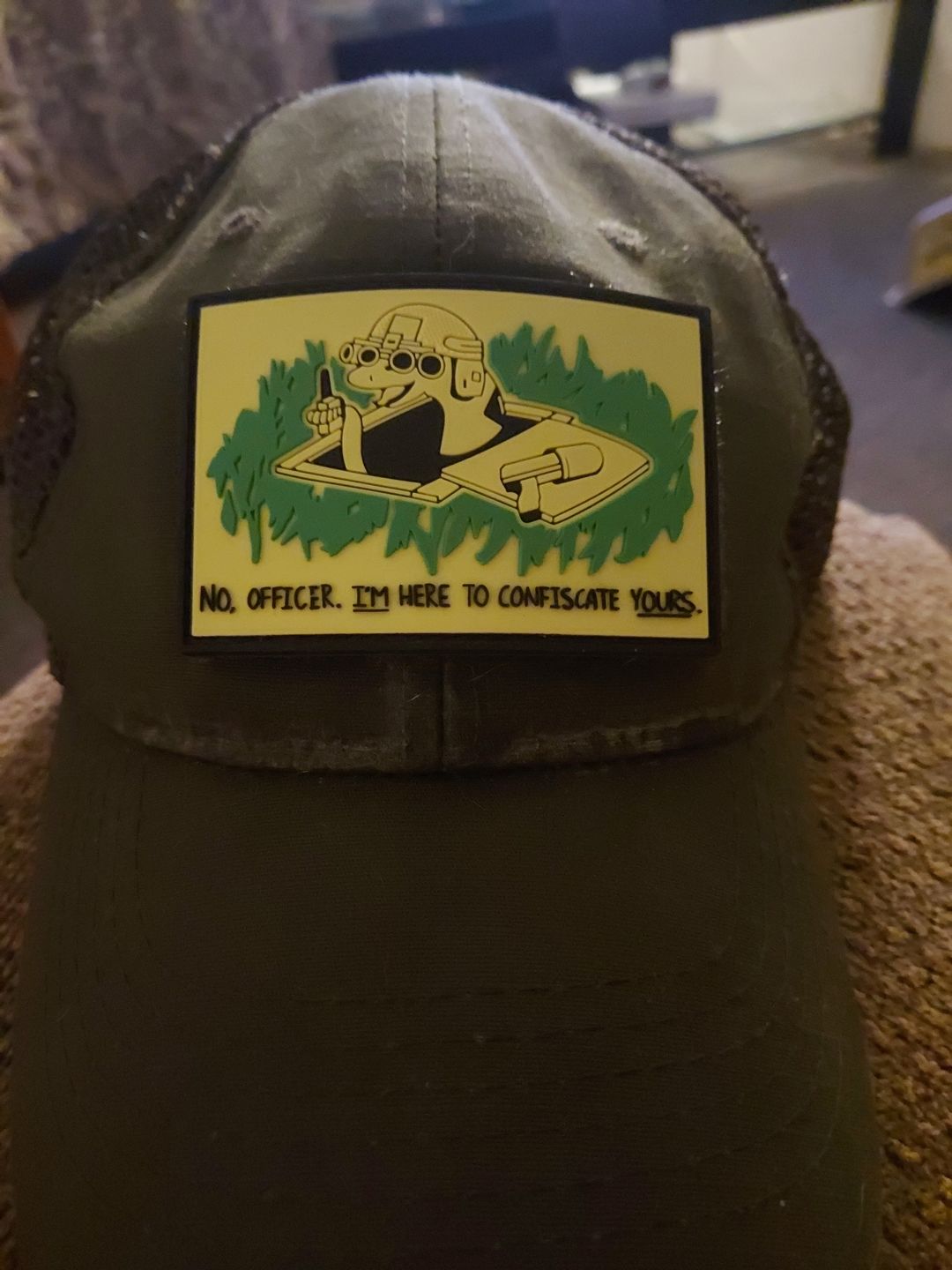 Customer photo review of Im Here To Confiscate Yours Morale Patch