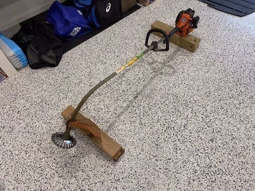 Customer photo review of Trimboss Indestructible Trimmer Head Garden Weed Brush (Upgraded)