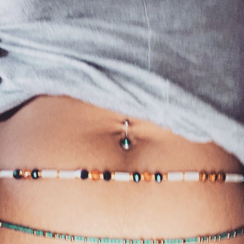 Customer photo review of Tranquility Tie On Waist Beads