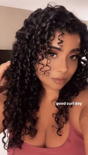 Customer photo review of Curly Ash Blonde