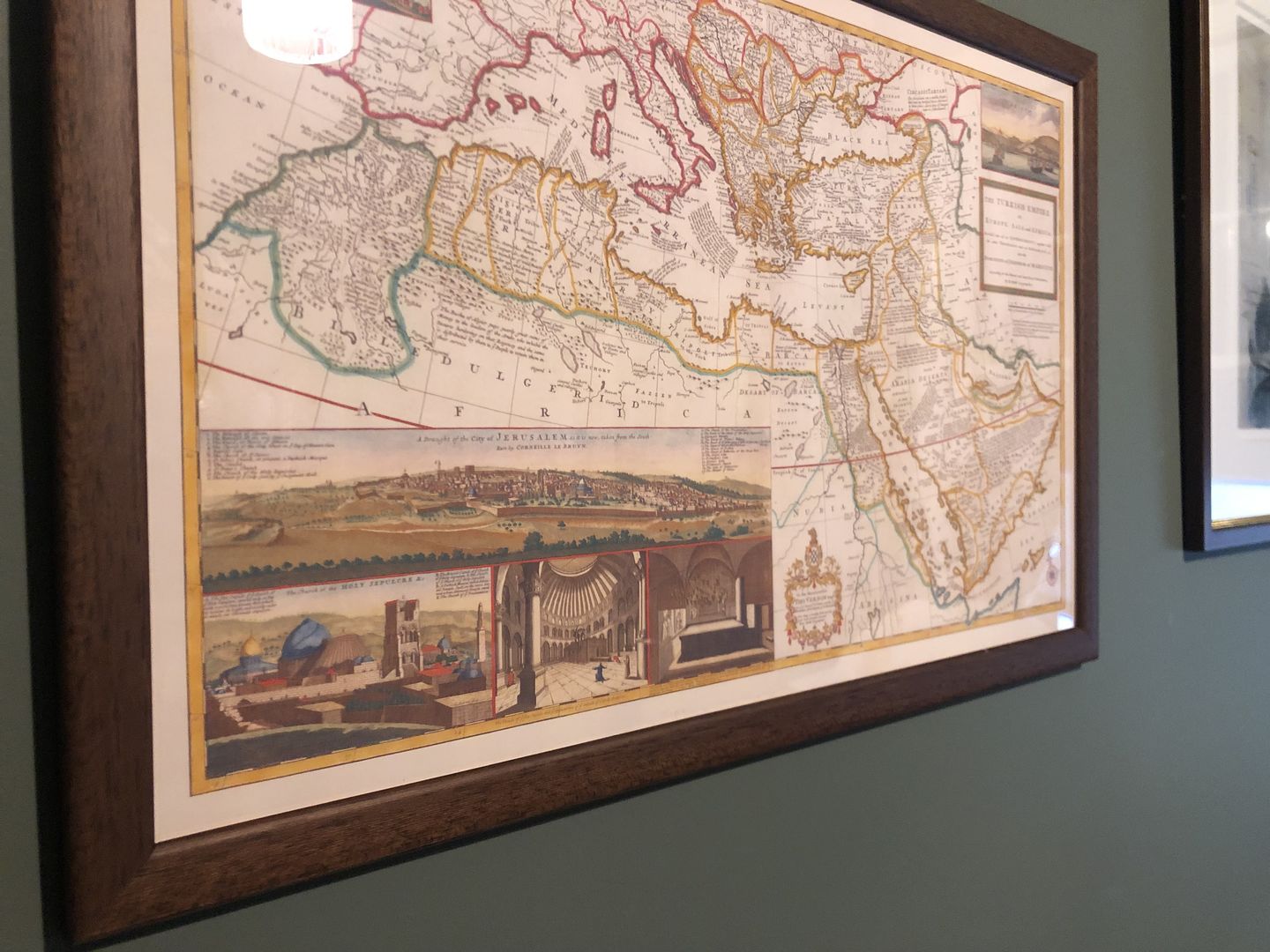 Customer photo review of Old Map of Ottoman Empire, 1714 by Herman Moll - Turkish Empire - South Europe, North Africa, Balkans, Middle East
