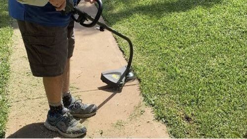 Customer photo review of Trimboss Indestructible Trimmer Head Garden Weed Brush (Upgraded)