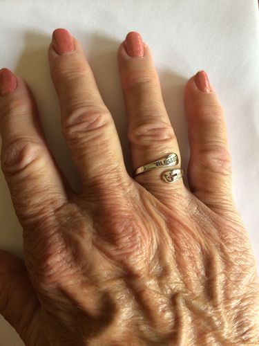 Customer photo review of 925 Sterling Sliver Blessed Cross Ring - One Size Fits All
