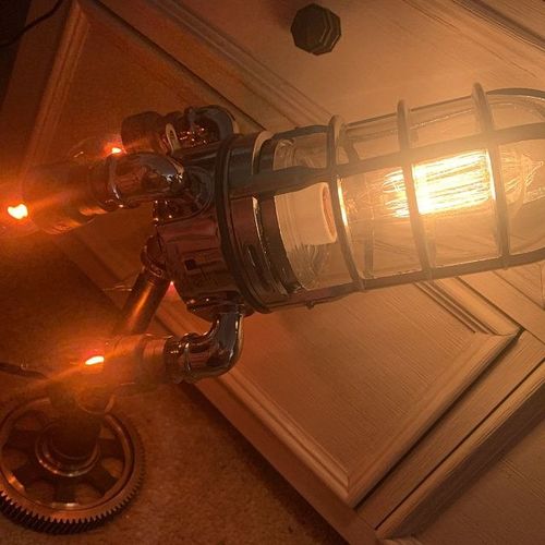 Customer photo review of APOLOX™ Vintage Rocket Lamp Steampunk Industrial Desk Night Light【BUY 2 FREE SHIPPING】