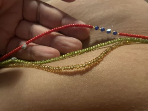 Customer photo review of Stunner Tie On Waist Beads