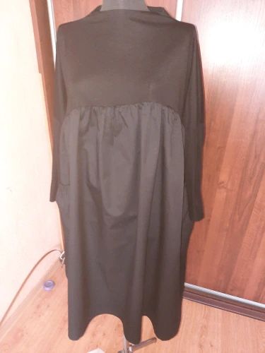 Customer photo review of Modern Cotton dresses Fun Summer Patchwork Pleated Loose Fashion Dress