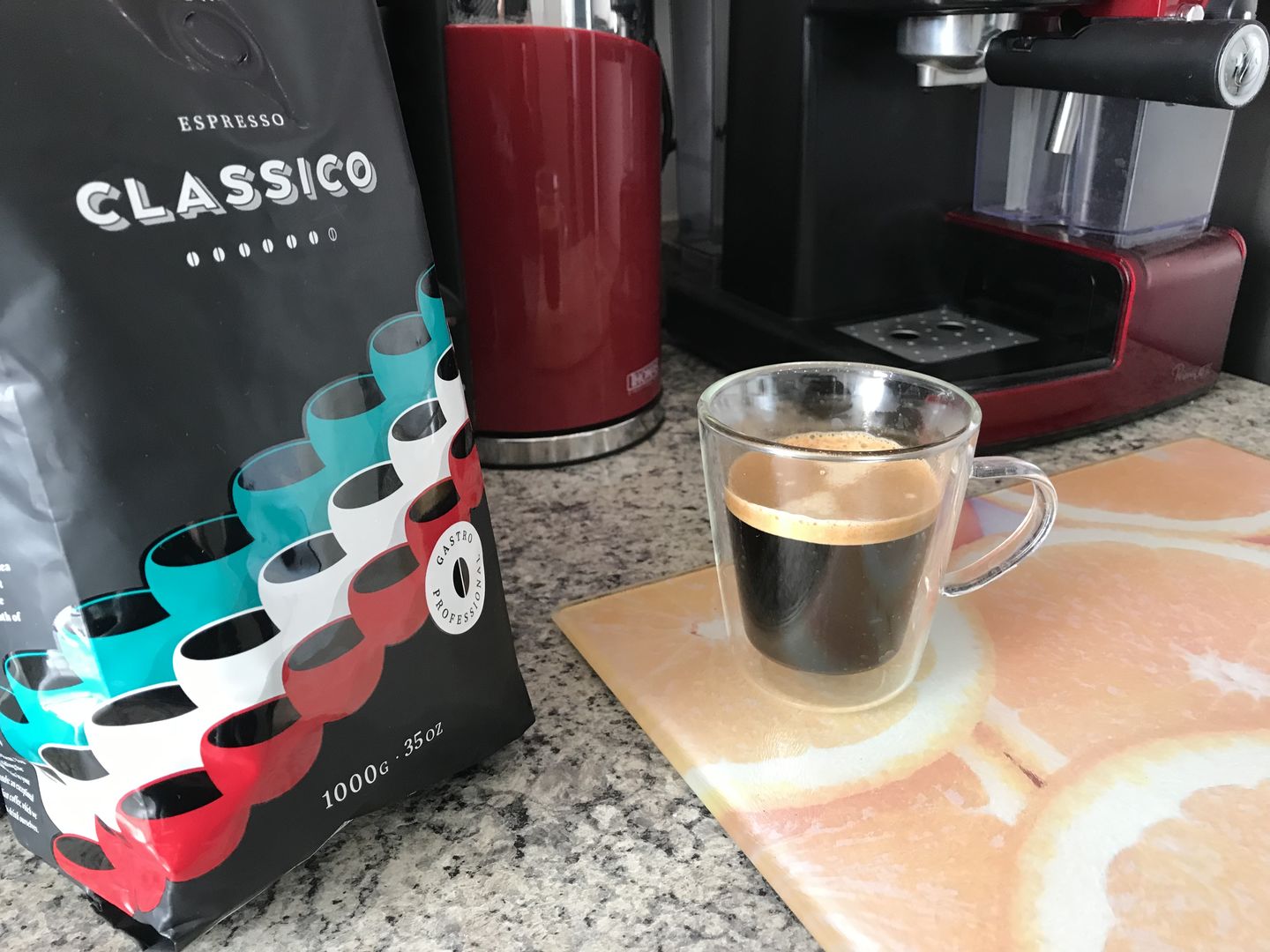 Customer photo review of Occaffe Grano Espresso Classico Professional 1kg