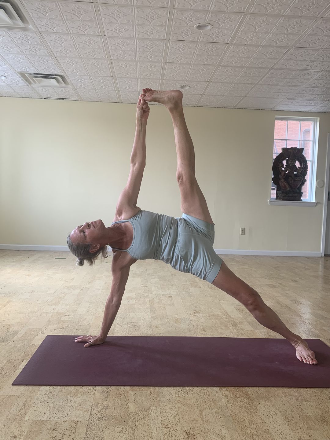 Customer photo review of Stonewash Short Yoga Jumpsuit