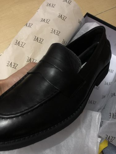 Customer photo review of Penny Loafer - Black Leather (Crepe Sole)
