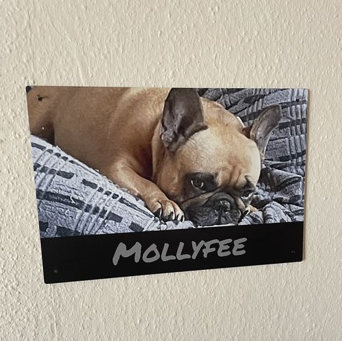 Customer photo review of Personalisierbares -Foto- Schild mit Text