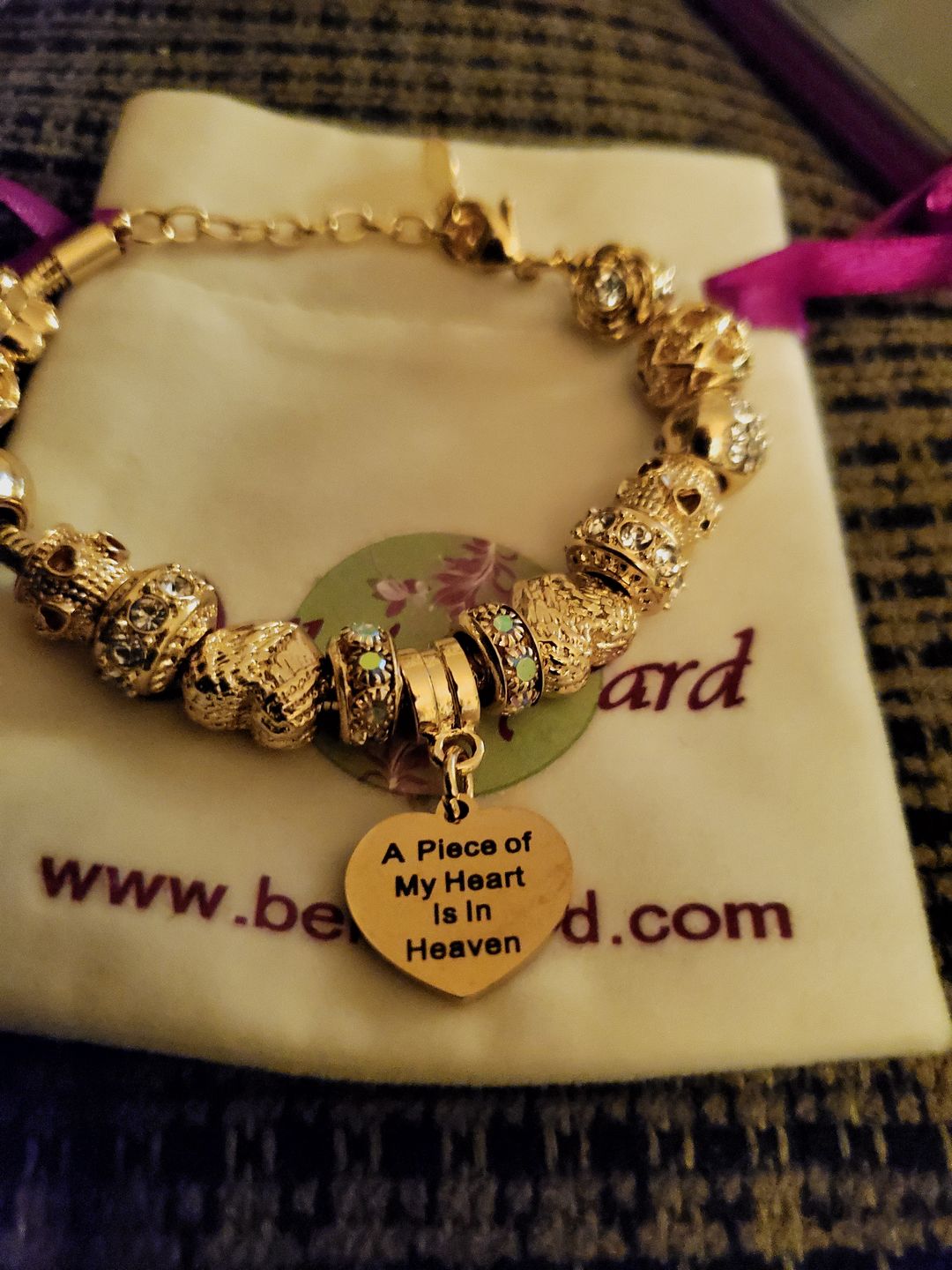 Customer photo review of Piece Of My Heart Bracelet - Gold
