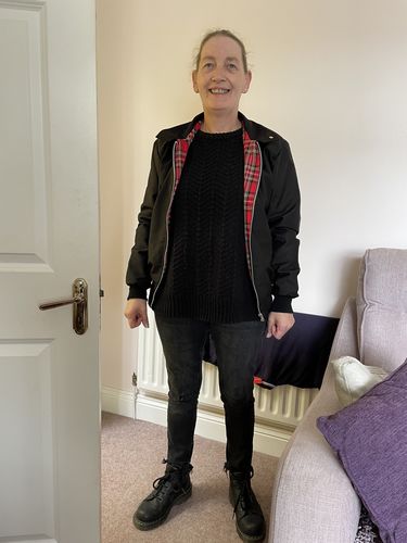 Customer photo review of Womens Classic Harrington Jacket - Black