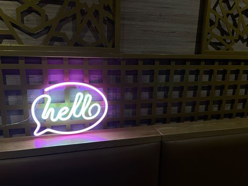 Customer photo review of 'There is a light that never goes out' neon sign