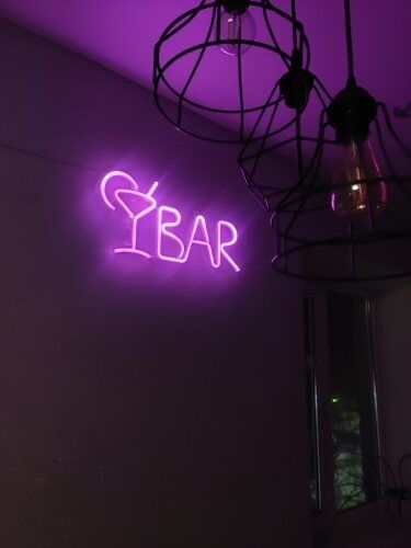 Customer photo review of Female Back Silhouette Neon Sign