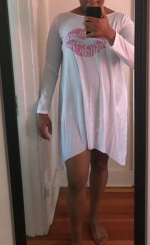 Customer photo review of Lips Print Casual Mini Dress