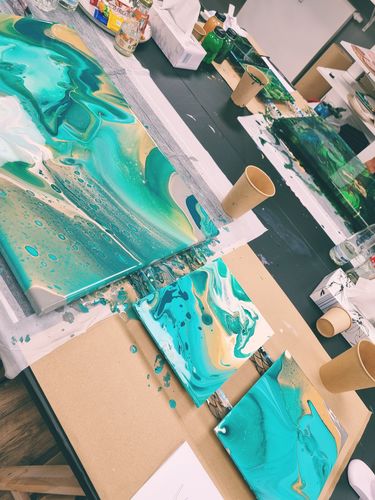 Customer photo review of Workshop: Acrylic Pouring / Einstieg ins Acrylgießen