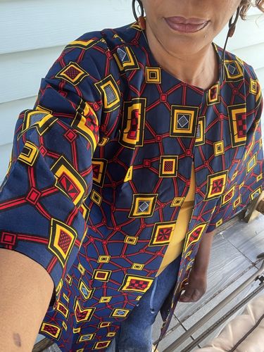 Customer photo review of African Ankara Nkiru Kimono