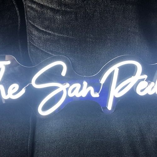 Customer photo review of 'There is a light that never goes out' neon sign