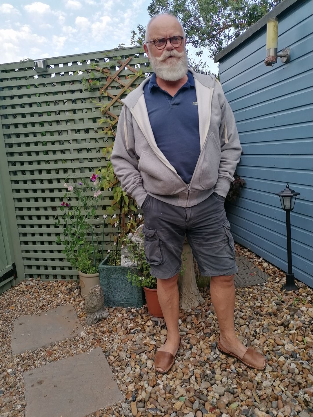 Customer photo review of 17.5 oz Terry Cloth Full-Zip Hoodie - Brick Red