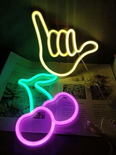 Customer photo review of Female Back Silhouette Neon Sign