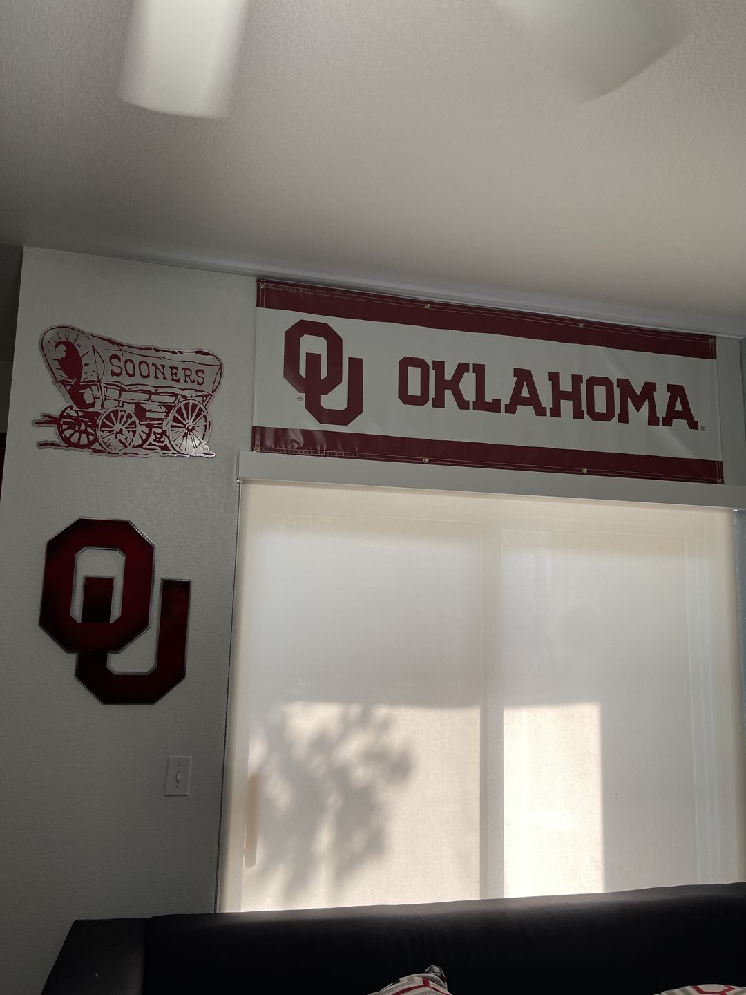 Customer photo review of Oklahoma Sooners "OU on State" Vintage 3D Metal Art