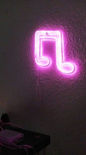 Customer photo review of 'There is a light that never goes out' neon sign