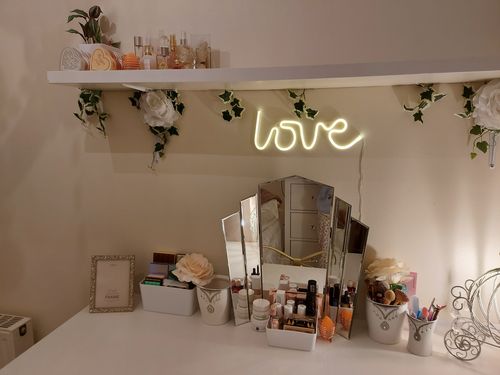 Customer photo review of Female Back Silhouette Neon Sign