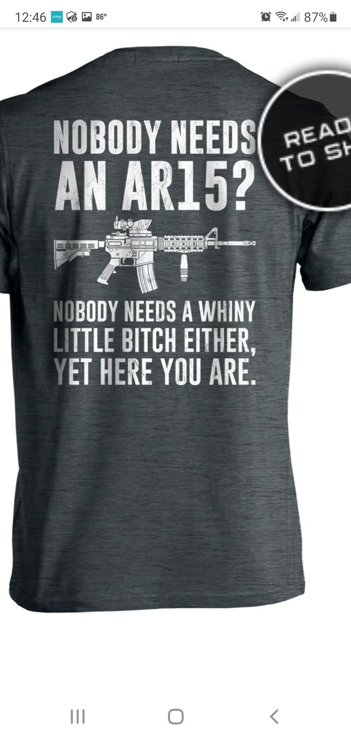 Customer photo review of Nobody Needs An AR15?