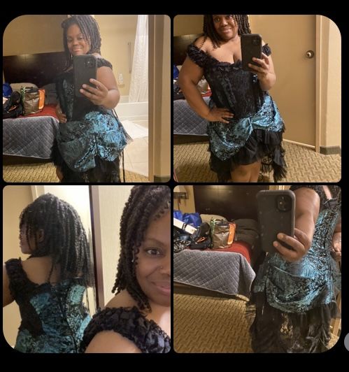 Customer photo review of Versailles Corset Dress Silver King Brocade